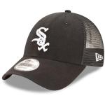 New Era MLB The League 9FORTY Team Color Primary Logo Mesh Trucker Adjustable Hat Cap One Size Fits All - Chicago White Sox Black