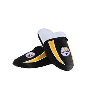 FOCO Mens Nfl Slide Pittsburgh Steelers Team Logo Sherpa Slippers, Team Color, 9-10 US