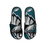 FOCO Philadelphia Eagles NFL Mens Colorblock Big Logo Gel Slides - L