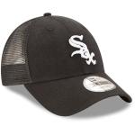 New Era MLB The League 9FORTY Team Color Primary Logo Mesh Trucker Adjustable Hat Cap One Size Fits All - Chicago White Sox Black