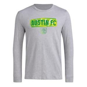 Adidas Men's Austin City FC Local Pop Long Sleeve Pre-Game T-Shirt, Medium Grey Heather, XX-Large
