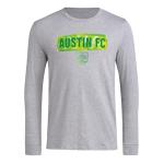 Adidas Men's Austin City FC Local Pop Long Sleeve Pre-Game T-Shirt, Medium Grey Heather, XX-Large