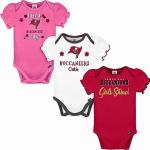 NFL Tampa Bay Buccaneers 3 Pack Short Sleeve Bodysuit, red Tampa Bay Buccaneers New, 18 Months