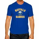 Wright & Ditson NHL Adult Game Day Unisex T-Shirt - 100% Cotton - Tagless Short Sleeve Hockey Tee - Comfortable & Lightweight (Buffalo Sabres - Royal, X-Large)