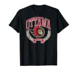 Ottawa Senators Vintage Victory Black Officially Licensed T-Shirt