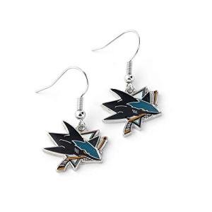 Aminco NHL San Jose Sharks Logo Dangle Earrings