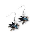Aminco NHL San Jose Sharks Logo Dangle Earrings