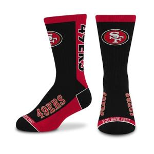 For Bare Feet NFL SAN FRANCISCO 49ERS MVP Crew Sock Team Color Youth