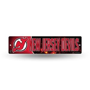 Rico HSN8301 Plastic Street Sign , New Jersey Devils , 3.75 x 16-inches