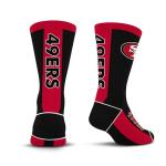 For Bare Feet NFL SAN FRANCISCO 49ERS MVP Crew Sock Team Color Youth