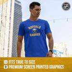 Wright & Ditson NHL Adult Game Day Unisex T-Shirt - 100% Cotton - Tagless Short Sleeve Hockey Tee - Comfortable & Lightweight (Buffalo Sabres - Royal, X-Large)