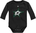 Outerstuff NHL Newborn & Infants 0-24 Months Primary Logo Long Sleeve Bodysuit Creeper Romper (Dallas Stars - Black, 3/6 Months)