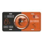 FANMATS 43225 Baltimore Orioles Embossed Metal License Plate