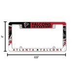 Rico Industries NFL Atlanta Falcons Primary 12" x 6" Chrome All Over Automotive License Plate Frame for Car/Truck/SUV