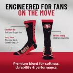 For Bare Feet NFL SAN FRANCISCO 49ERS MVP Crew Sock Team Color Youth
