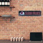 Rico Industries HSN6901 Plastic Street Sign , Colorado Avalanche