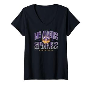 Womens WNBA Los Angeles Sparks Courtside V-Neck T-Shirt