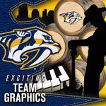 Franklin Sports GFM 1500 NHL Nashville Predators Goalie Face Mask