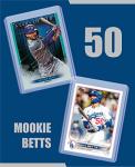 Mookie Betts (6) Assorted Baseball Cards Bundle - Boston Red Sox, Los Angeles Dodgers Trading Cards