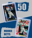 Mookie Betts (6) Assorted Baseball Cards Bundle - Boston Red Sox, Los Angeles Dodgers Trading Cards