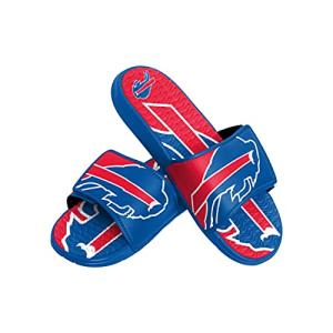FOCO Buffalo Bills NFL Mens Colorblock Big Logo Gel Slides - L