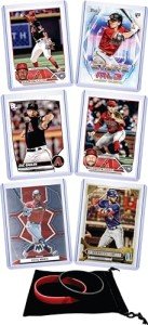 Arizona Diamondbacks Baseball Cards: Christian Walker, Corbin Carroll, Ketel Marte, Lourdes Gurriel Jr., Geraldo Perdomo, Zac Gallen ASSORTED Baseball Stars and GOATs Trading Card and Wristbands Gift Pack