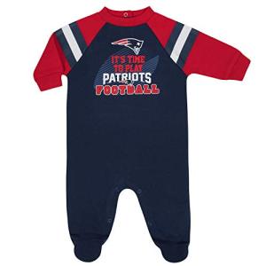 NFL New England Patriots Team Sleep And Play Footies, red/blue/white New England Patriots, 0-3 Months (138731160DVR06M)