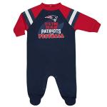 NFL New England Patriots Team Sleep And Play Footies, red/blue/white New England Patriots, 0-3 Months (138731160DVR06M)