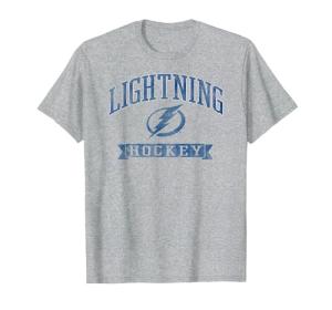 Tampa Bay Lightning Vintage Hockey Gray Officially Licensed T-Shirt, Men, Heather Grey, Large