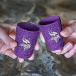 Rico Industries NFL Football Minnesota Vikings 2oz Ceramic Shot Glass for Fans, Laser Engraved In Team Color Single Shot Glass