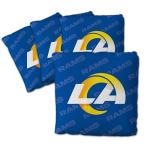 YouTheFan Officially-Licensed NFL Los Angeles Rams Set of 4 Cornhole Bags - All Weather Regulation 6” x 6” Size - 16oz Weight - Designed in USA