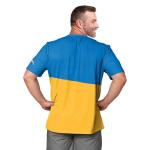 FOCO Los Angeles Chargers NFL Mens Cropped Big Logo Colorblock Rash Guard - L