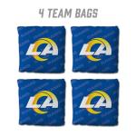 YouTheFan Officially-Licensed NFL Los Angeles Rams Set of 4 Cornhole Bags - All Weather Regulation 6” x 6” Size - 16oz Weight - Designed in USA
