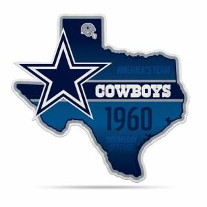 Rico Industries NFL Dallas Cowboys State Shape Shape Cut Pennant - Home and Living Room Décor - Soft Felt EZ to Hang 18x0.10x18