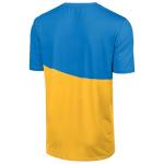 FOCO Los Angeles Chargers NFL Mens Cropped Big Logo Colorblock Rash Guard - L