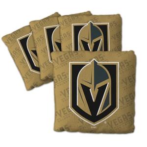 YouTheFan Officially-Licensed NHL Vegas Golden Knights Set of 4 Cornhole Bags - All Weather Regulation 6” x 6” Size - 16oz Weight - Designed in USA