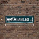 Rico Industries NFL Philadelphia Eagles Home Décor Metal Street Sign (4" x 15") - Great for Home, Office, Bedroom, & Man Cave - Made,Silver