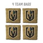 YouTheFan Officially-Licensed NHL Vegas Golden Knights Set of 4 Cornhole Bags - All Weather Regulation 6” x 6” Size - 16oz Weight - Designed in USA