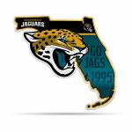 Rico Industries NFL Football Jacksonville Jaguars State Shape Shape Cut Pennant - Home and Living Room Décor - Soft Felt EZ to Hang