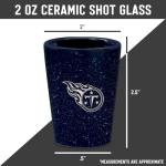Rico Industries NFL Football Tennessee Titans 2oz Ceramic Shot Glass for Fans, Laser Engraved In Team Color Single Shot Glass