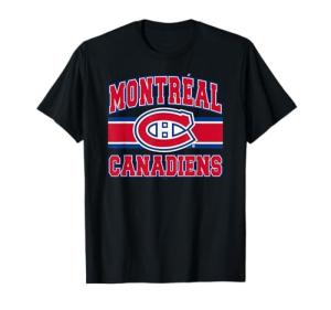 Montreal Canadiens Stripe Black Officially Licensed T-Shirt