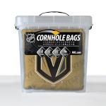 YouTheFan Officially-Licensed NHL Vegas Golden Knights Set of 4 Cornhole Bags - All Weather Regulation 6” x 6” Size - 16oz Weight - Designed in USA