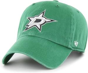 47 NHL Team Color Alternate Primary Logo Clean Up Adjustable Cap Dad Hat, Adult One Size Fits All - Dallas Stars Green