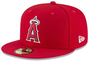 New Era MLB 59FIFTY Team Color Authentic Collection Fitted On Field Game Cap Hat (7 3/4, Los Angeles Angels)