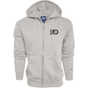 Blue 84 Philadelphia Flyers NHL Officially Licensed Full Zip Hooded Sweatshirt Icon Heather Gray, Large