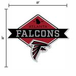 Rico Industries NFL Football Atlanta Falcons Diamond Shape Cut Pennant - Home and Living Room Décor - Soft Felt EZ to Hang