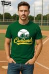 TeeStock Oakland Baseball Shirt Cityscape Fan T-Shirt with Urban Skyline Graphic