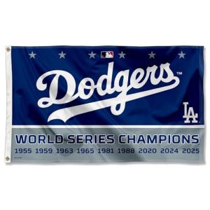 Los Angeles Dodgers 9 Time World Champions Series 3x5 Flag
