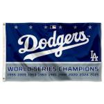 Los Angeles Dodgers 9 Time World Champions Series 3x5 Flag