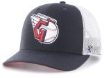 47 MLB Trucker Snapback Adjustable Hat, Adult One Size Fits All - Cleveland Guardians, Cleveland Guardians Navy